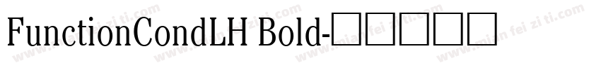 FunctionCondLH Bold字体转换